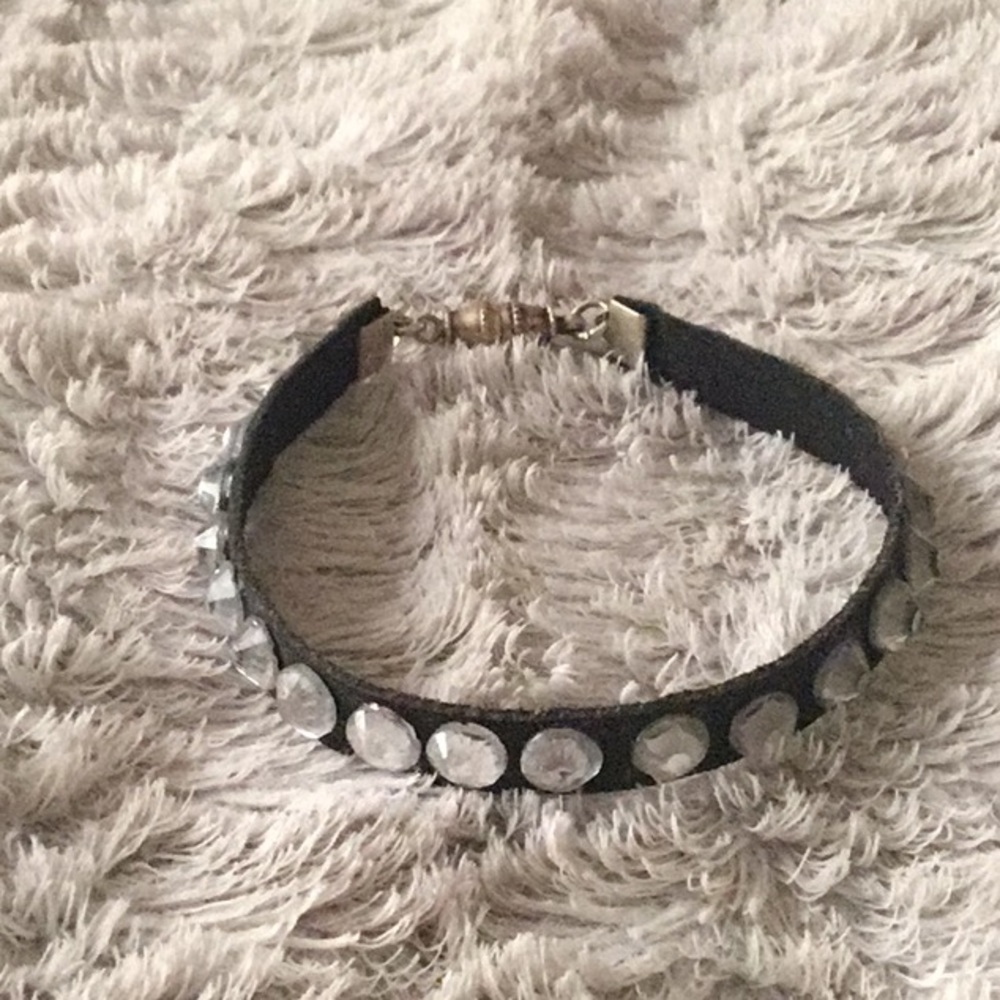 Black Swarovski crystal bracelet